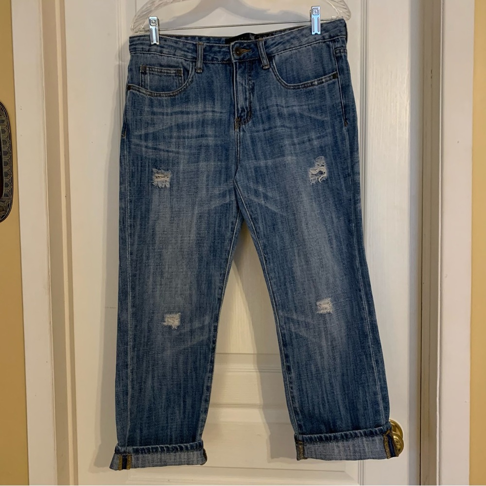 Nitrogen distressed jeans